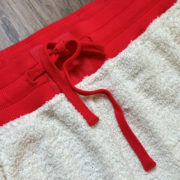 Free People Cream/Red Cuddle Up Pants - Picture 5 of 10